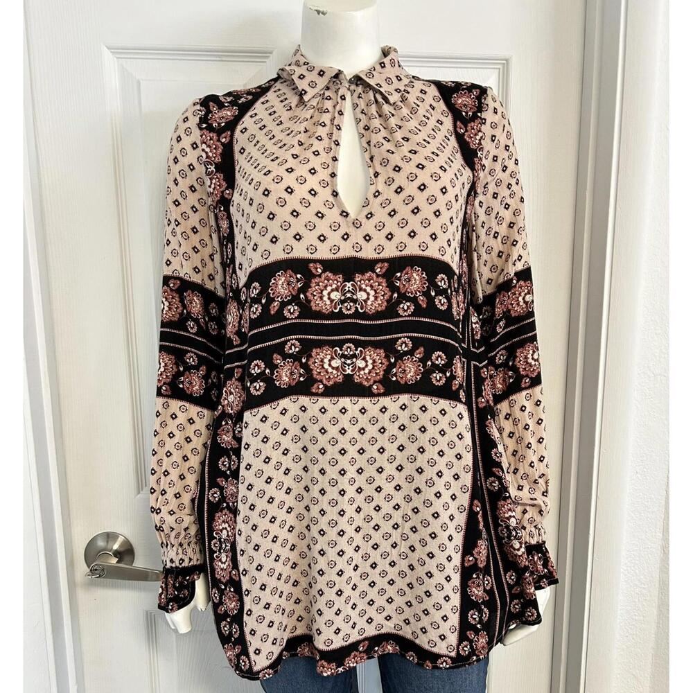 Free People Changing Times long sleeve boho tunic top s - Picture 4 of 9